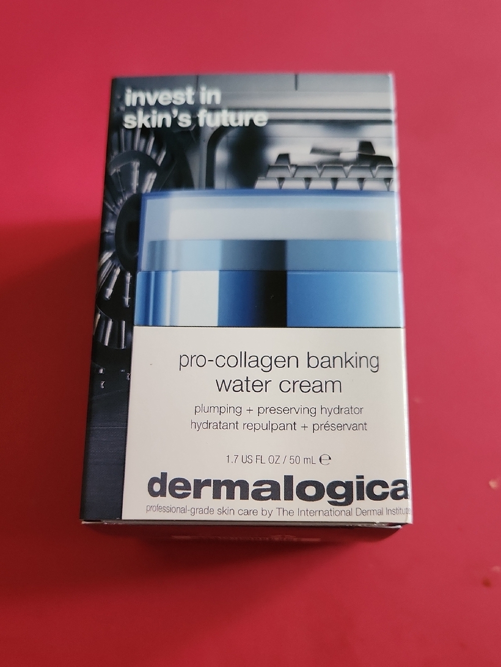 dermalogica Pro-Collagen Banking Water Cream - Blue on Pink